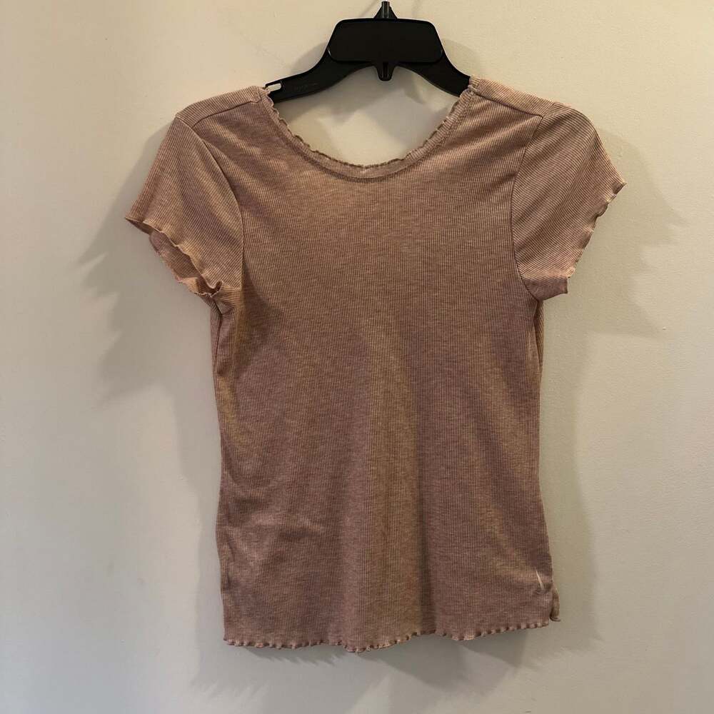 Nike dri fit Y2k Grunge Babydoll Scoop Back Tee Soft Brown-XS